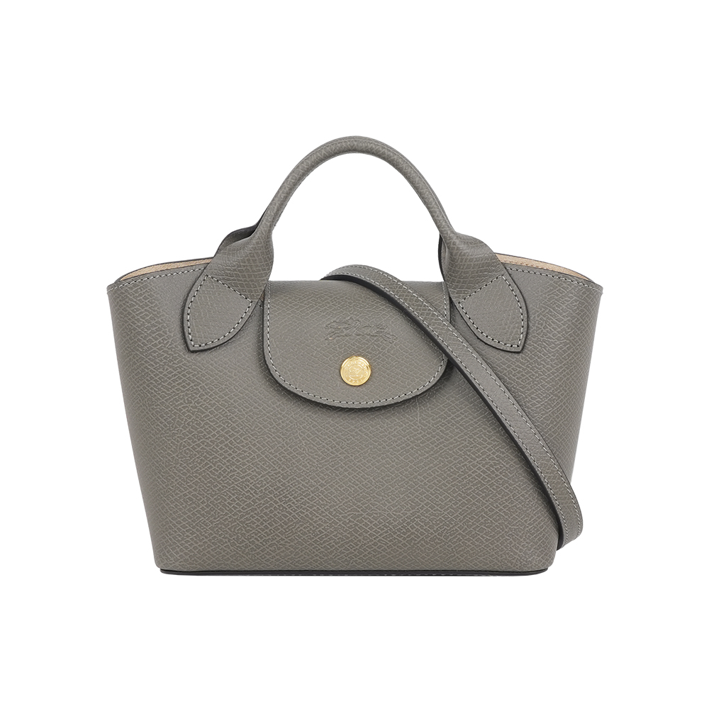 LONGCHAMP Epure XS 釦式牛皮迷你二用包(斑鳩色)