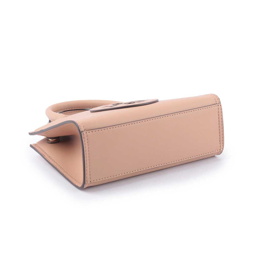 Tory Burch Ella 圓形標誌牛皮迷你二用托特包/藕粉色, , large