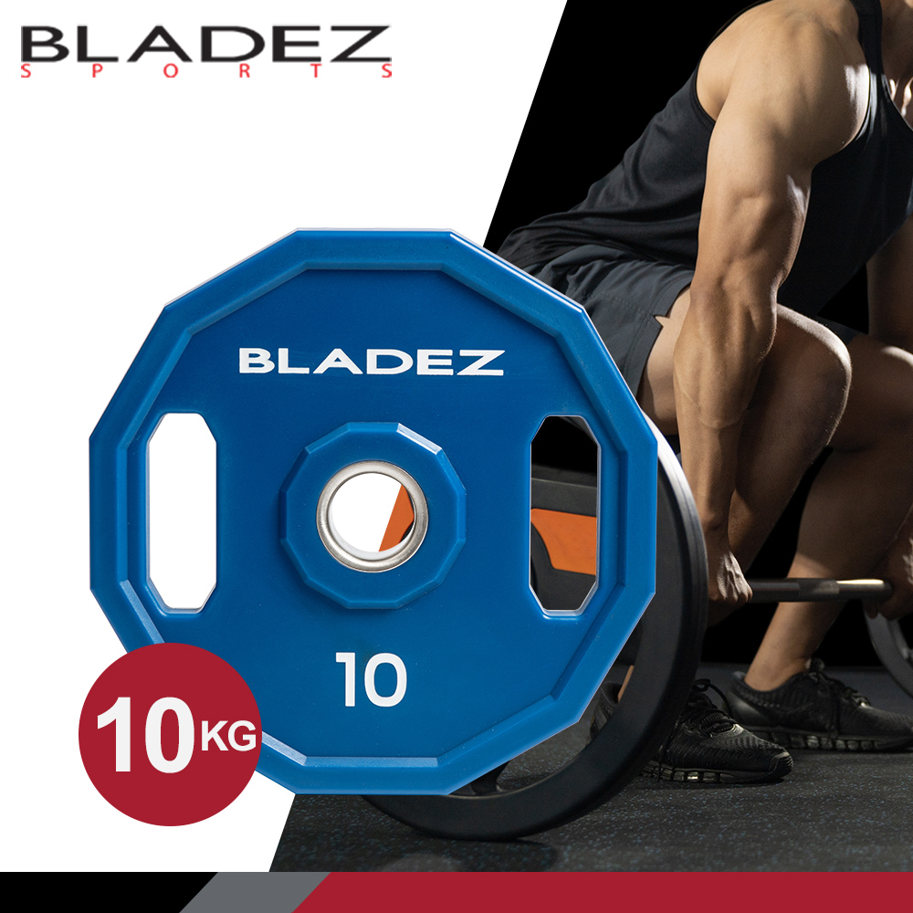 【BLADEZ】OP5-CPU彩色多邊形包膠槓片-10KG (二入組), , large