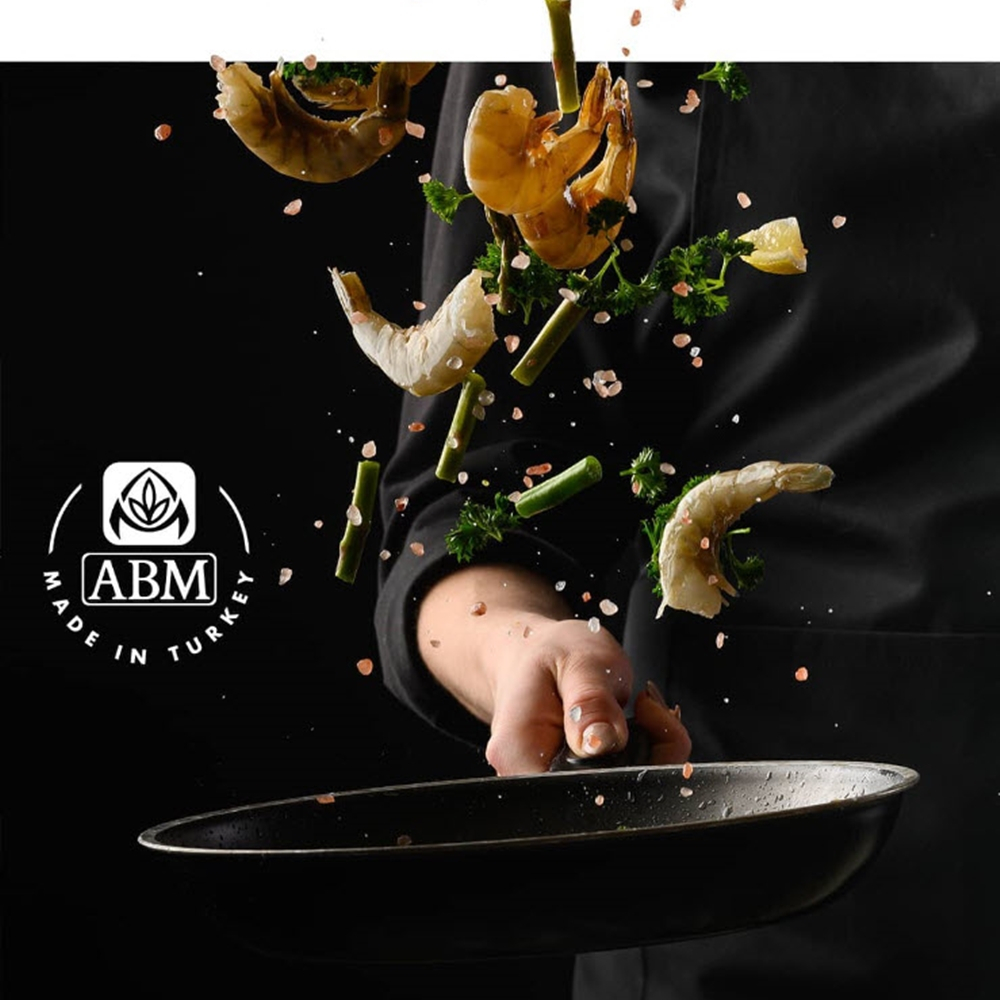 蓋瑞廚物【土耳其製 ABM 底部三層複合不鏽鋼 單柄萬用鍋 炒鍋 32 cm】底部三層複合不鏽鋼 平底炒鍋 中式炒鍋, , large