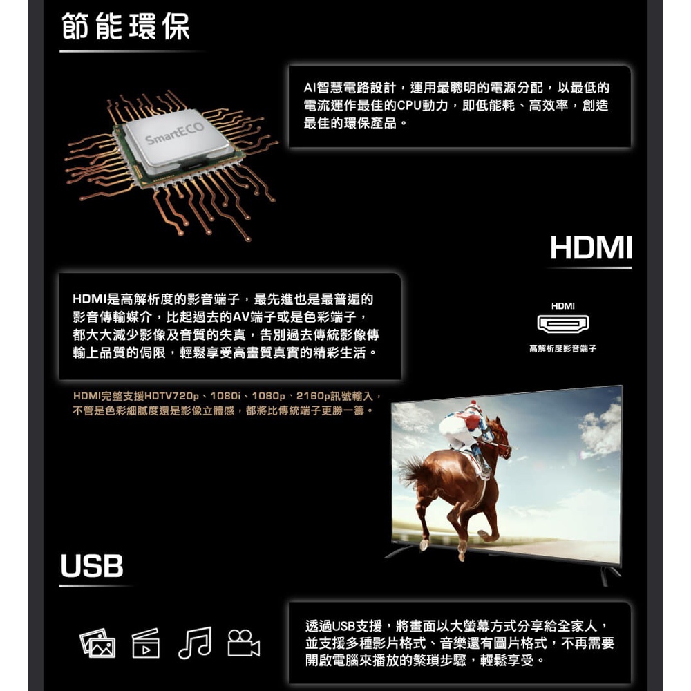 HERAN 禾聯 50吋 4K液晶顯示器 螢幕 無視訊盒 HD-50MF1, , large