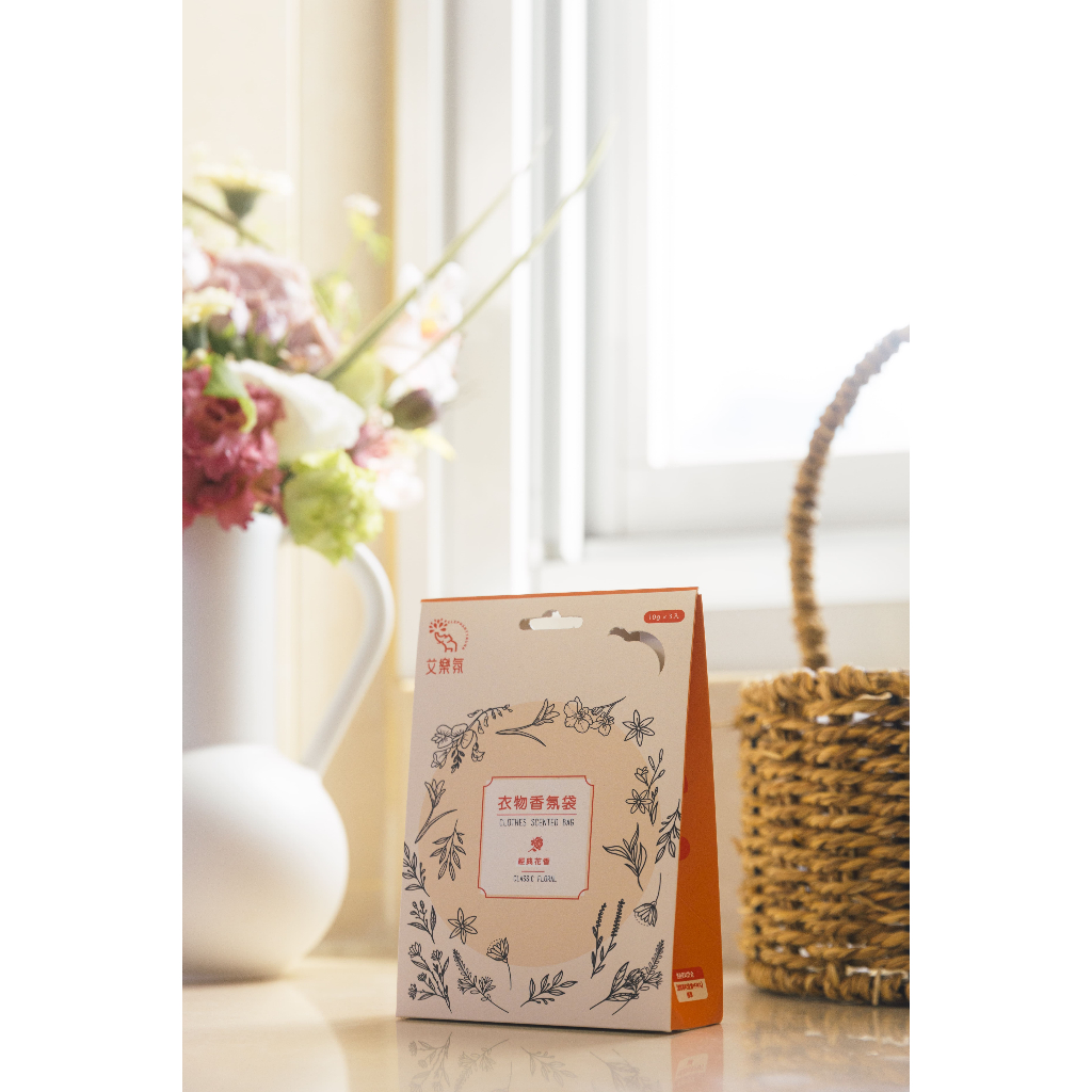 [冠岱]艾樂氛衣物香氛袋3袋一盒/古典玫瑰/經典花香/清新綠茶/紳士古龍/杏桃露水 台灣製造, , large