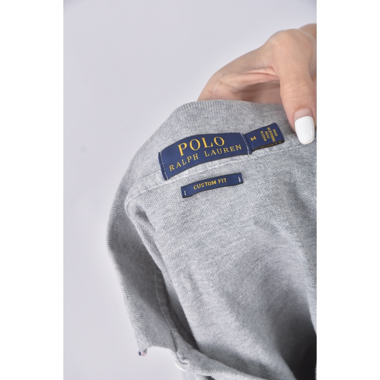 (M) 【國泰航空永續合作】polo ralph lauren質感棉質純棉灰色短袖上衣二手衣, , large