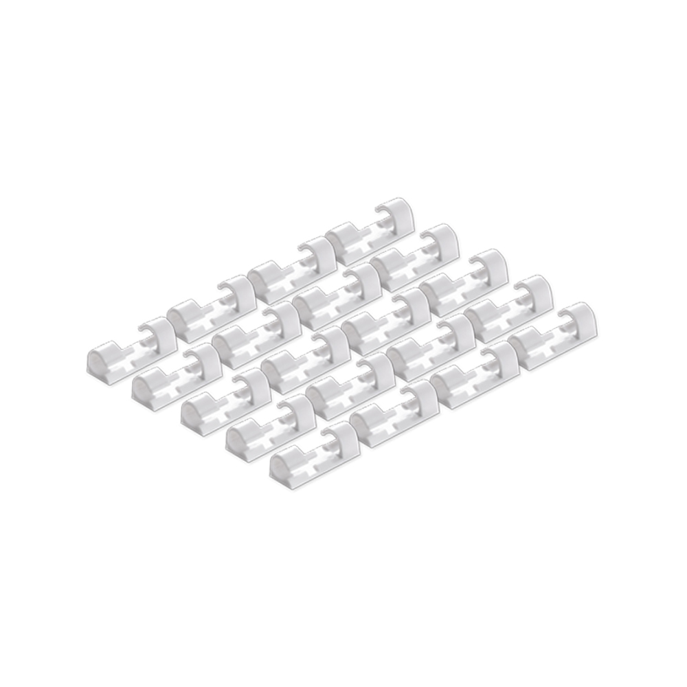 【上手家居】無痕膠理線器 20入組-白色(集線器/整線器/線材固定器/理線槽/理線架/電線整理/電線收納), , large