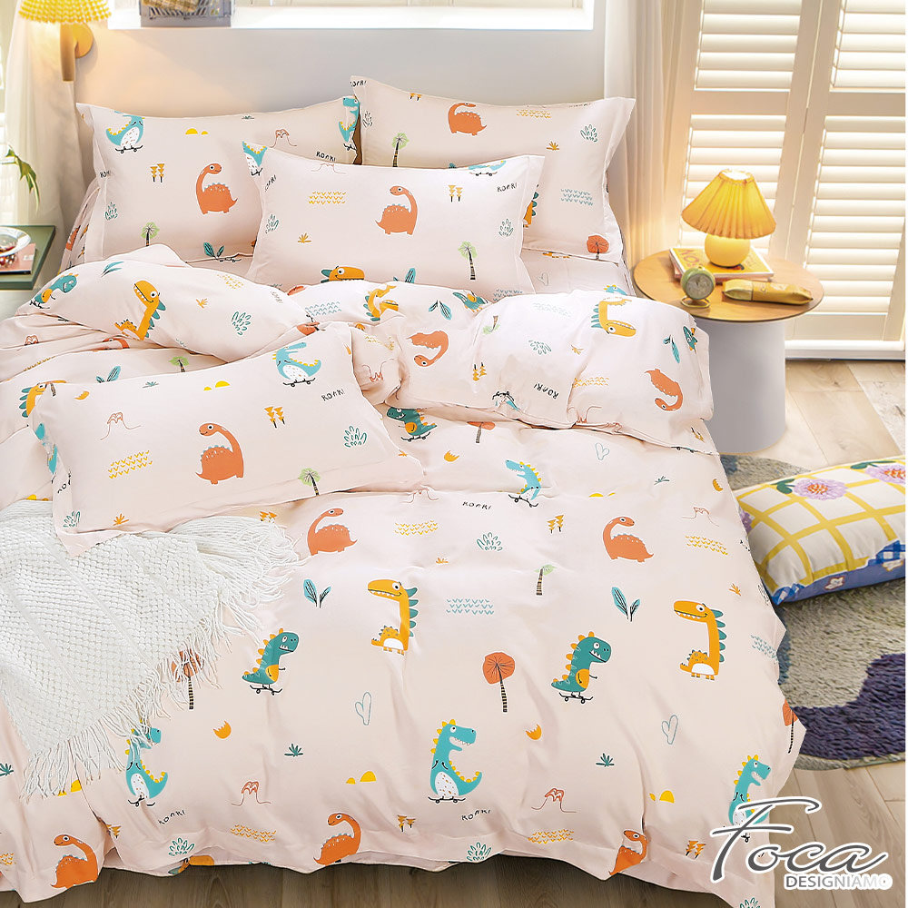 【FOCA】Little Dinosaur Party | 3M Patented Moisture-wicking, Breathable, Antibacterial Tencel Four-season Quilt/Cool Quilt Bed Sheet Set - Single, , large
