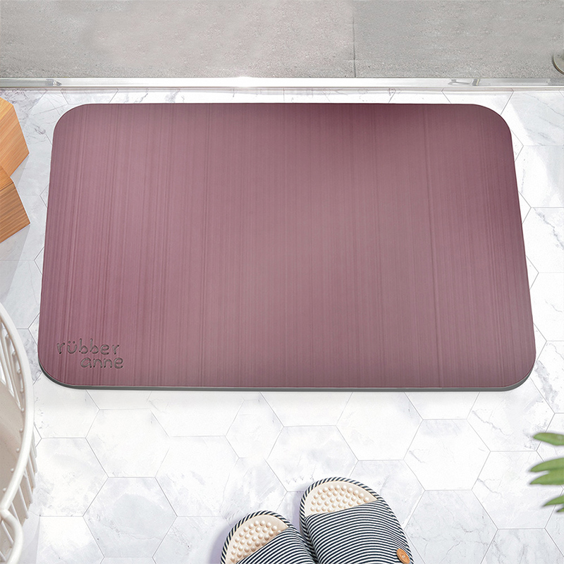 【Monster】 Soft Diatomaceous Earth Absorbent Mat – Silk Texture (60x40cm) – Grape Purple, , large