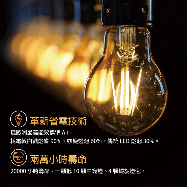 [樂施達]LED 燈泡 4.5W E27 節能 黃光 可調光（A19）, , large