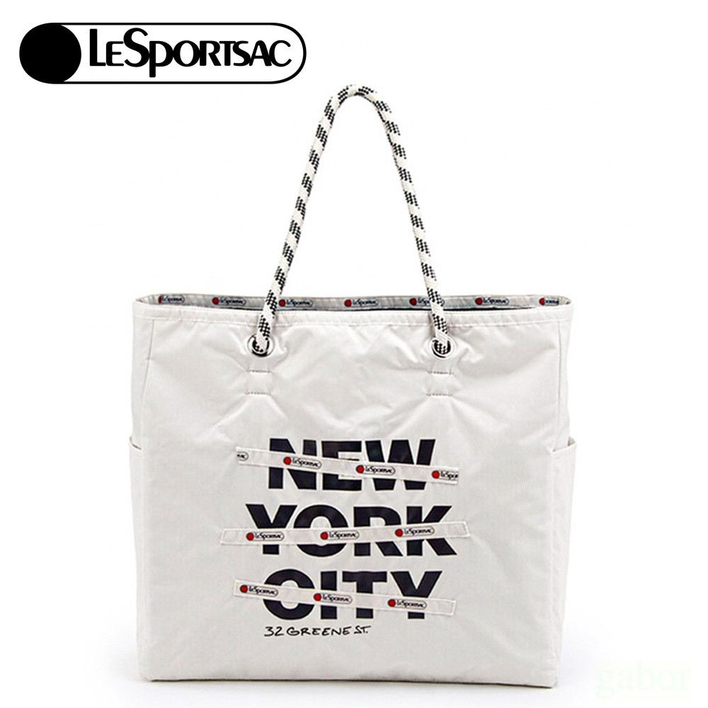 Lesportsac Large Two-Way Tote 大型雙面托特包 送禮-柔霧白, , large