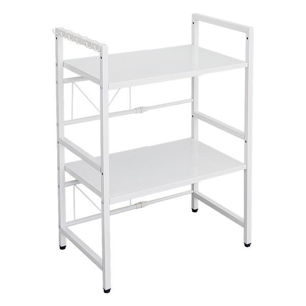 【Y HOUSE】Multi-purpose retractable storage rack/electrical rack/kitchen rack/shelf-double layer white, , large