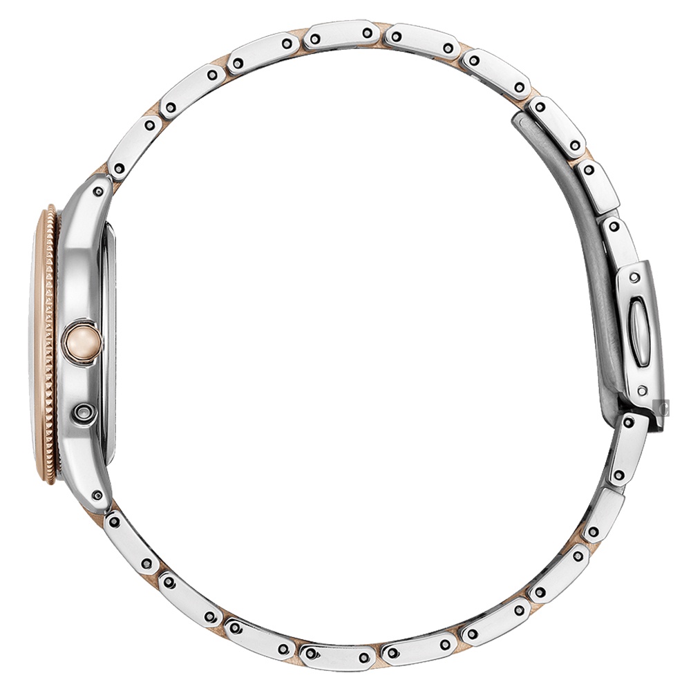 CITIZEN 星辰 XC 鈦 日月顯示光動能電波女錶 EE1005-54W, , large