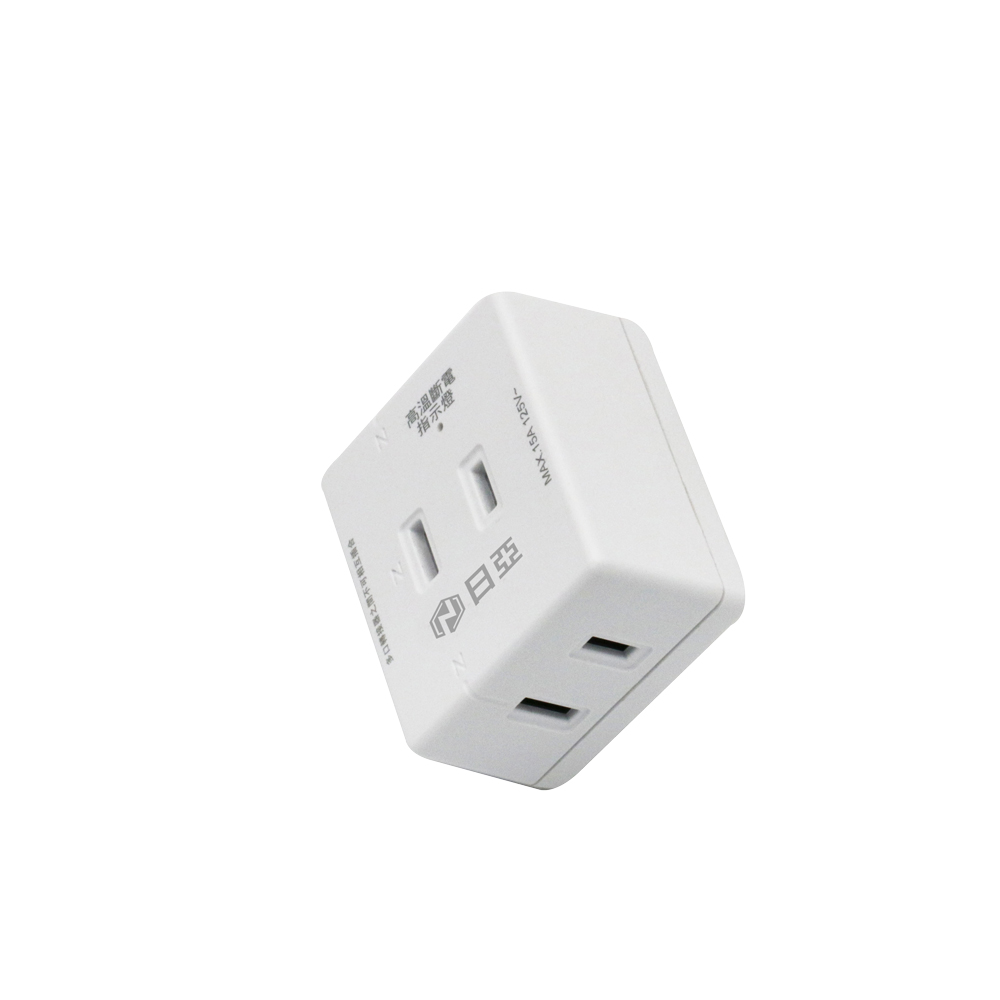 [寶旺旺] 日亞 2孔3插 方型 三面 分接器(新安規 PTP高溫斷電指示燈) R-01, , large