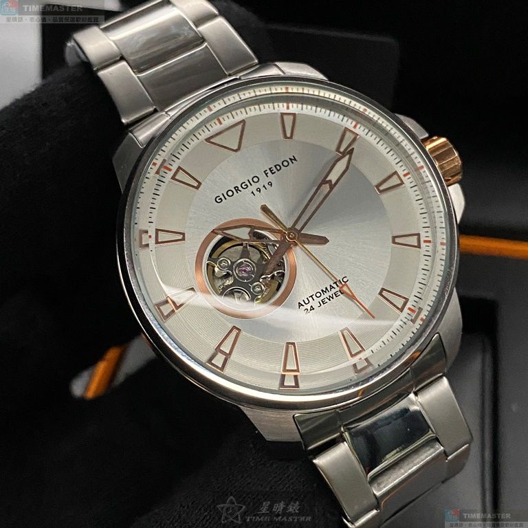 [星晴錶業]GiorgioFedon1919手錶,46mm,GF00113銀白色錶面銀錶殼銀色精鋼錶帶款, , large