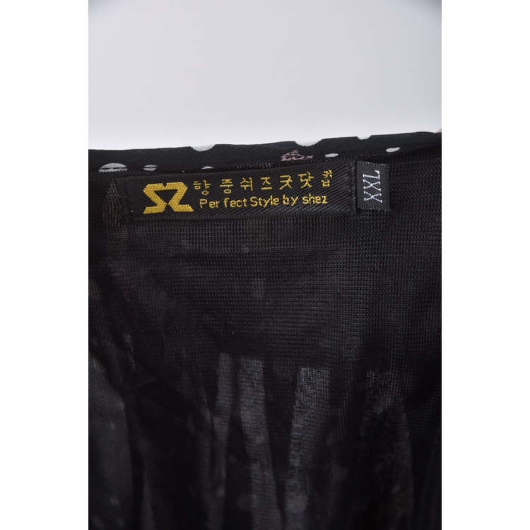 (XL) 點點黑色長袖上衣二手衣, , large