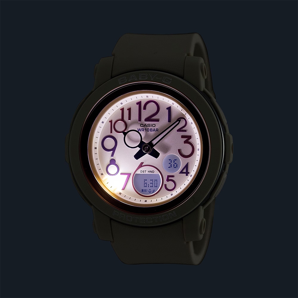 CASIO 卡西歐 BABY-G 復古電話設計女錶-象牙白 BGA-290PA-7A, , large