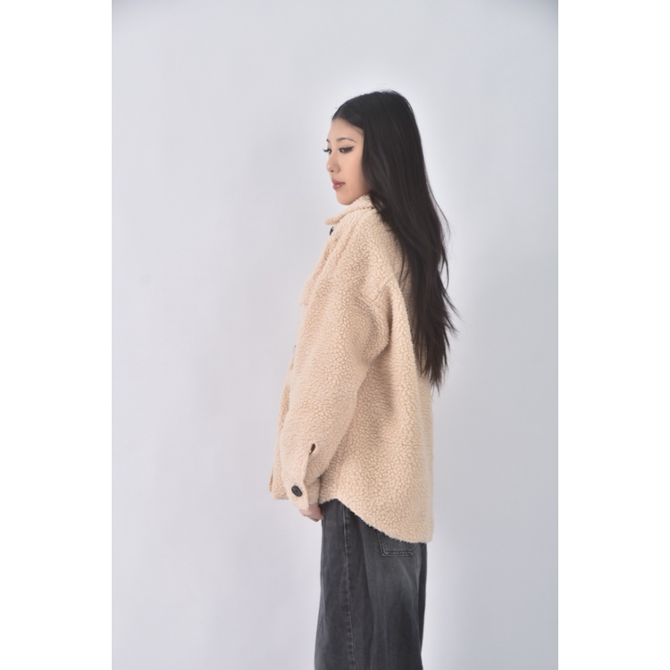 (2XL) h e a n質感杏色外套二手衣, , large
