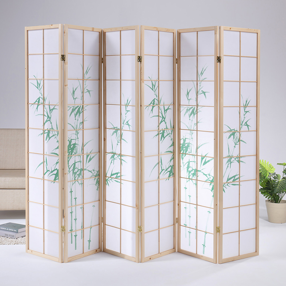 《C&B》超大竹田18格竹花六面屏風/台灣生產