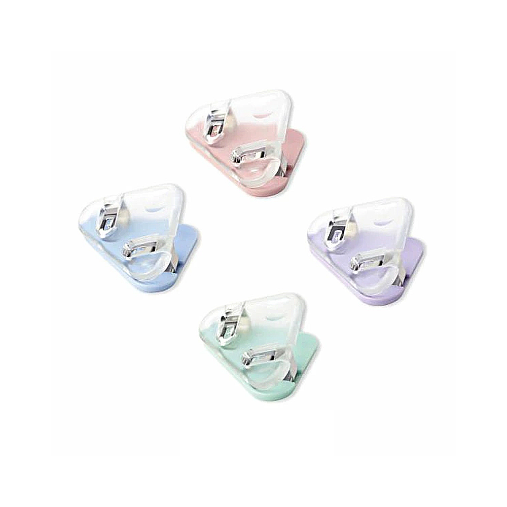 【龍品文創】日本SONIC  SP-1990 粉彩輕巧邊角夾4入