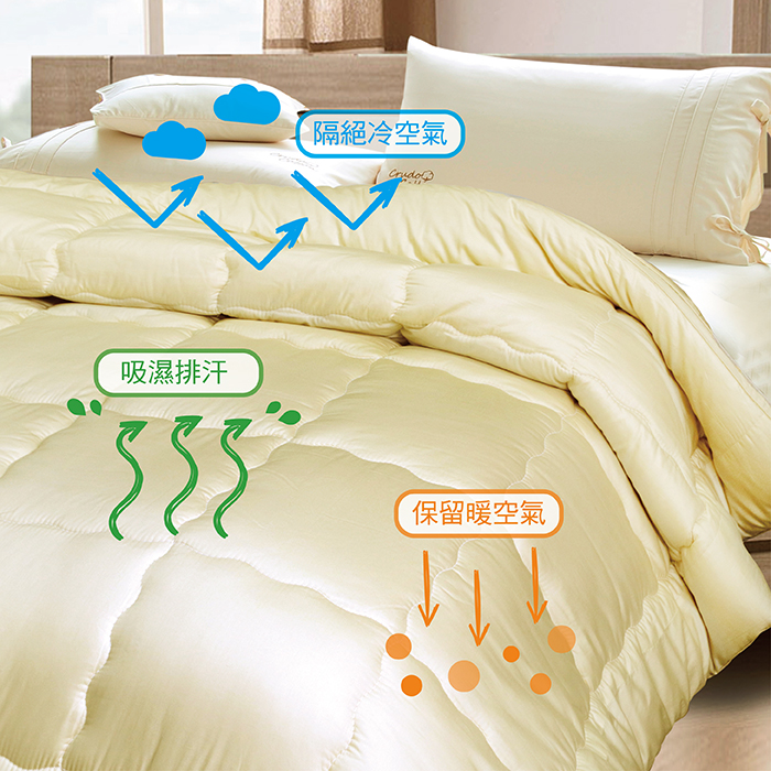  100%純小羊毛雙人被, , large