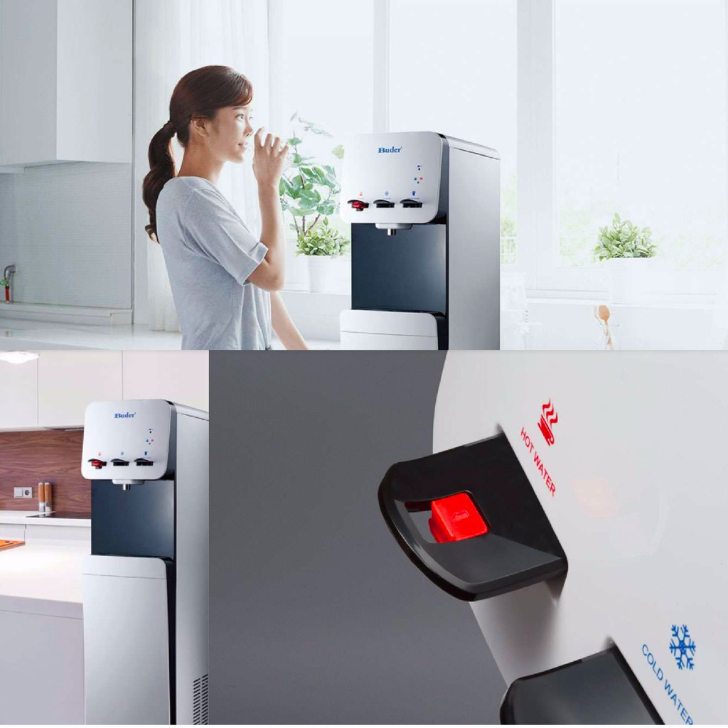 【麗水生活】普德 Buder 三溫按壓式飲水機 冰溫熱飲水機 BD-2035 落地式飲水機, , large
