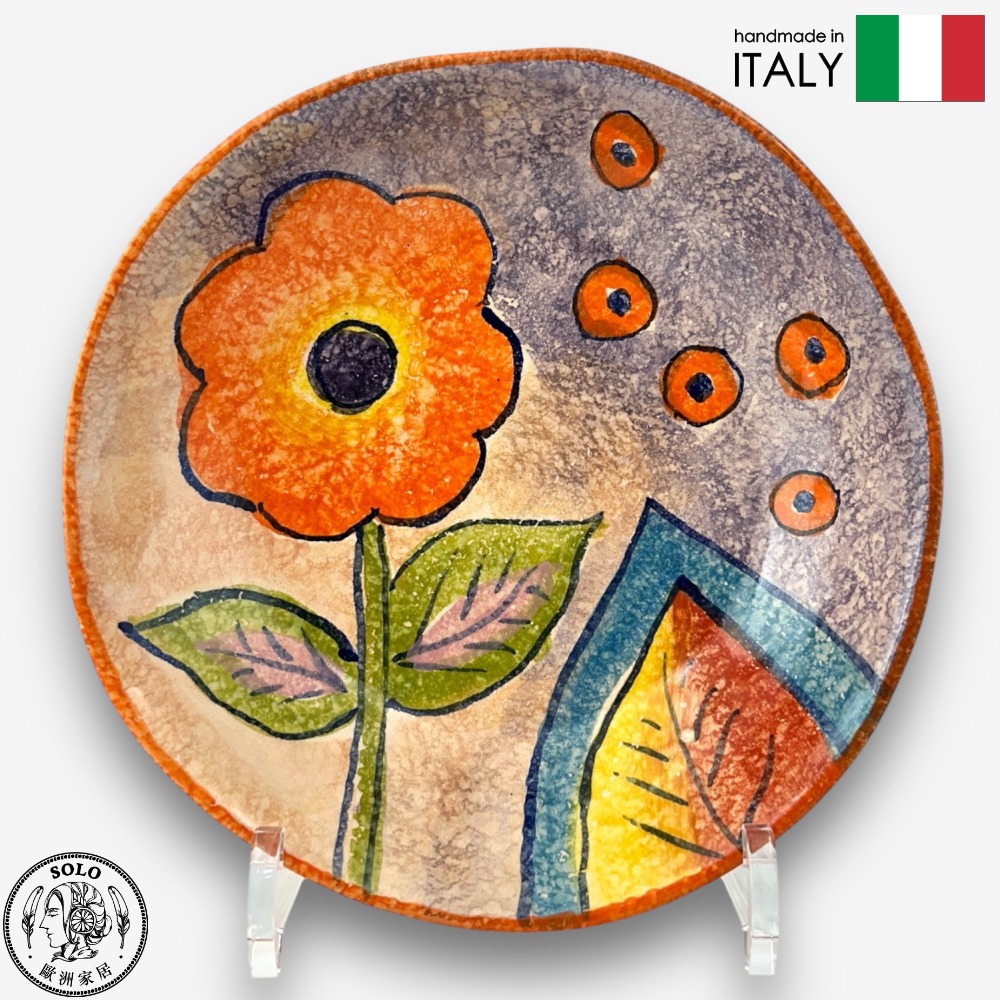 【SOLO Vintage】Modigliani Italian Pottery 19cm Pasta Plate Deep Round Plate Soup Plate Roma Amor Series, , large