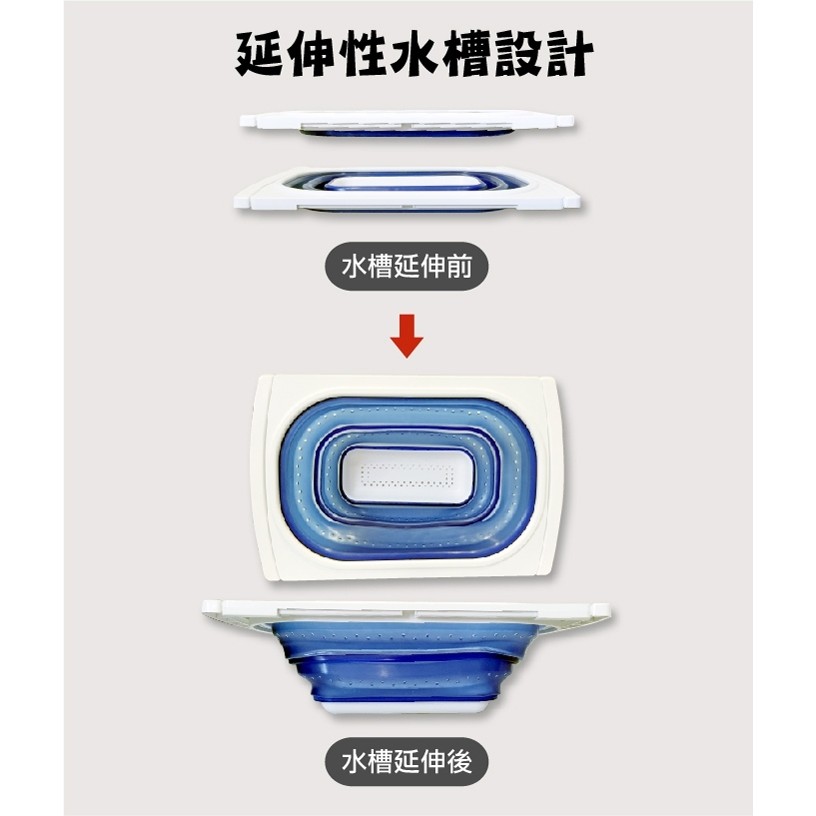GS MALL 台灣製造 伸縮式清洗瀝水籃 伸縮式瀝水籃 清洗架 瀝水籃 清洗籃 瀝水架 伸縮架 廚房收納架, , large