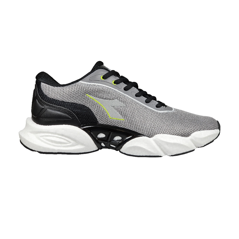 DIADORA迪亞多那 輕量慢跑鞋 男運動鞋 男鞋 寬楦 高腳背 透氣 吸衝 Q彈 緩震 穩定 服貼 足弓支撐 黑 灰, , large