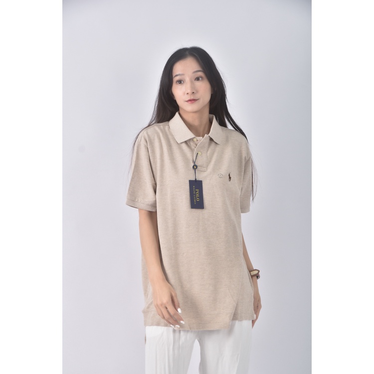 (L) polo ralph lauren質感棉質純棉杏色短袖上衣二手衣, , large