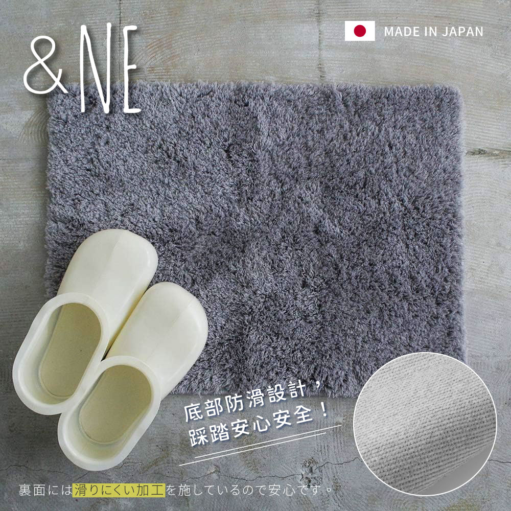 【&NE】Japan-Made Quick-Dry Absorbent Bathroom Mat (Cosmotron Fiber Patented Technology) &ndash; Blue, , large