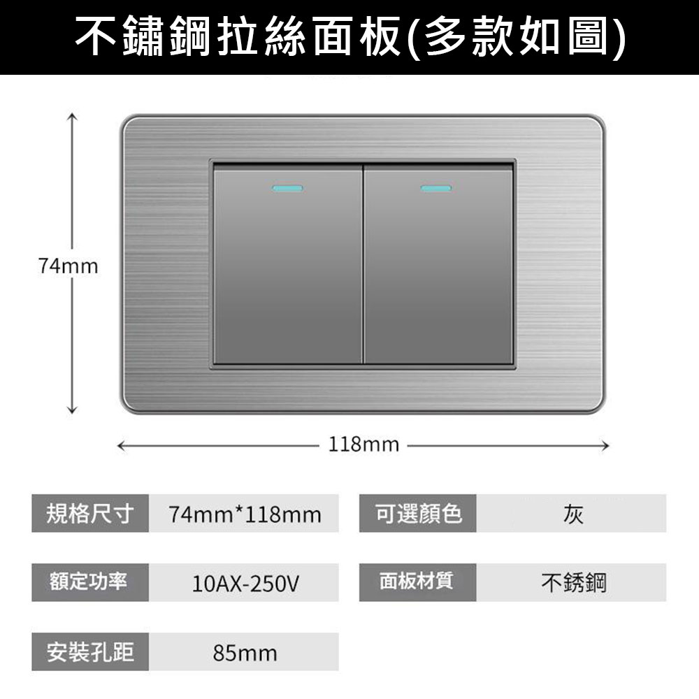 American-style panel with 3 flat-hole USB + Type-C ports, , large