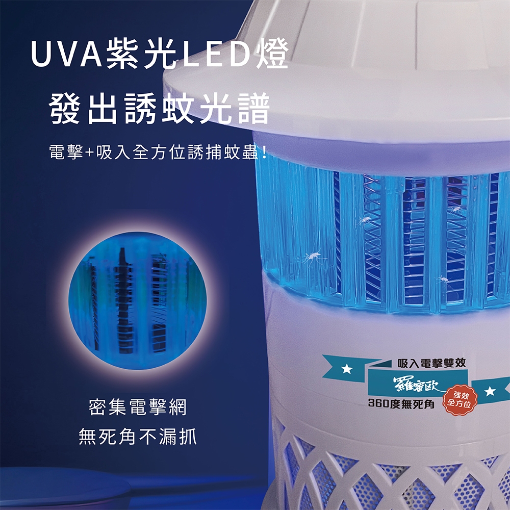 【羅蜜歐 ROMEO】 吸入電擊雙效捕蚊燈, , large