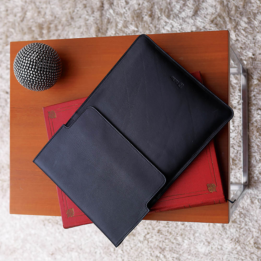 【Del Sur】阿根廷頭層牛皮純手工植鞣天然皮革電腦包-13.3直式-經典黑, , large