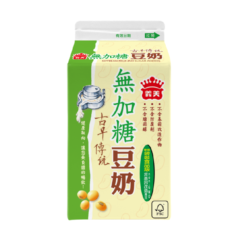 義美古早傳統豆奶(無加糖)400ML, , large