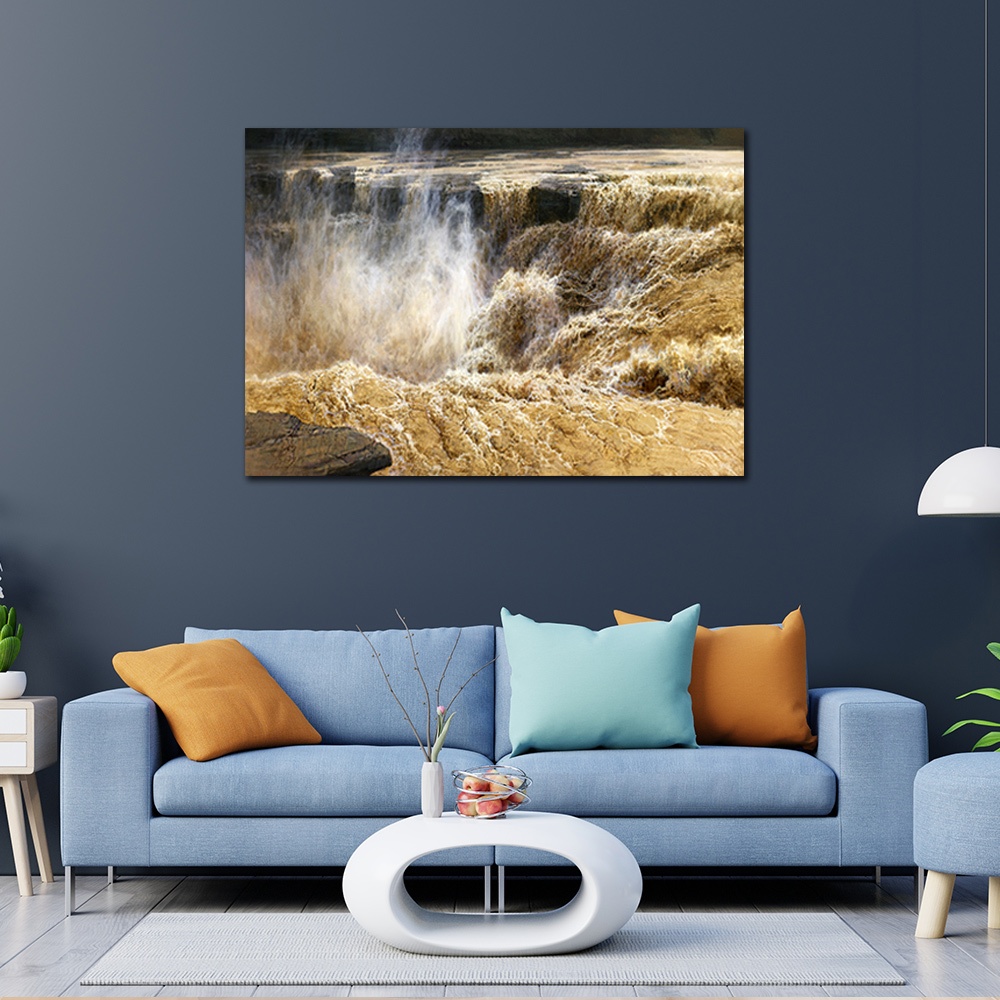 【御畫房】黃河頌之二 國家一級畫師手繪油畫60&times;90cm(VF-94), , large