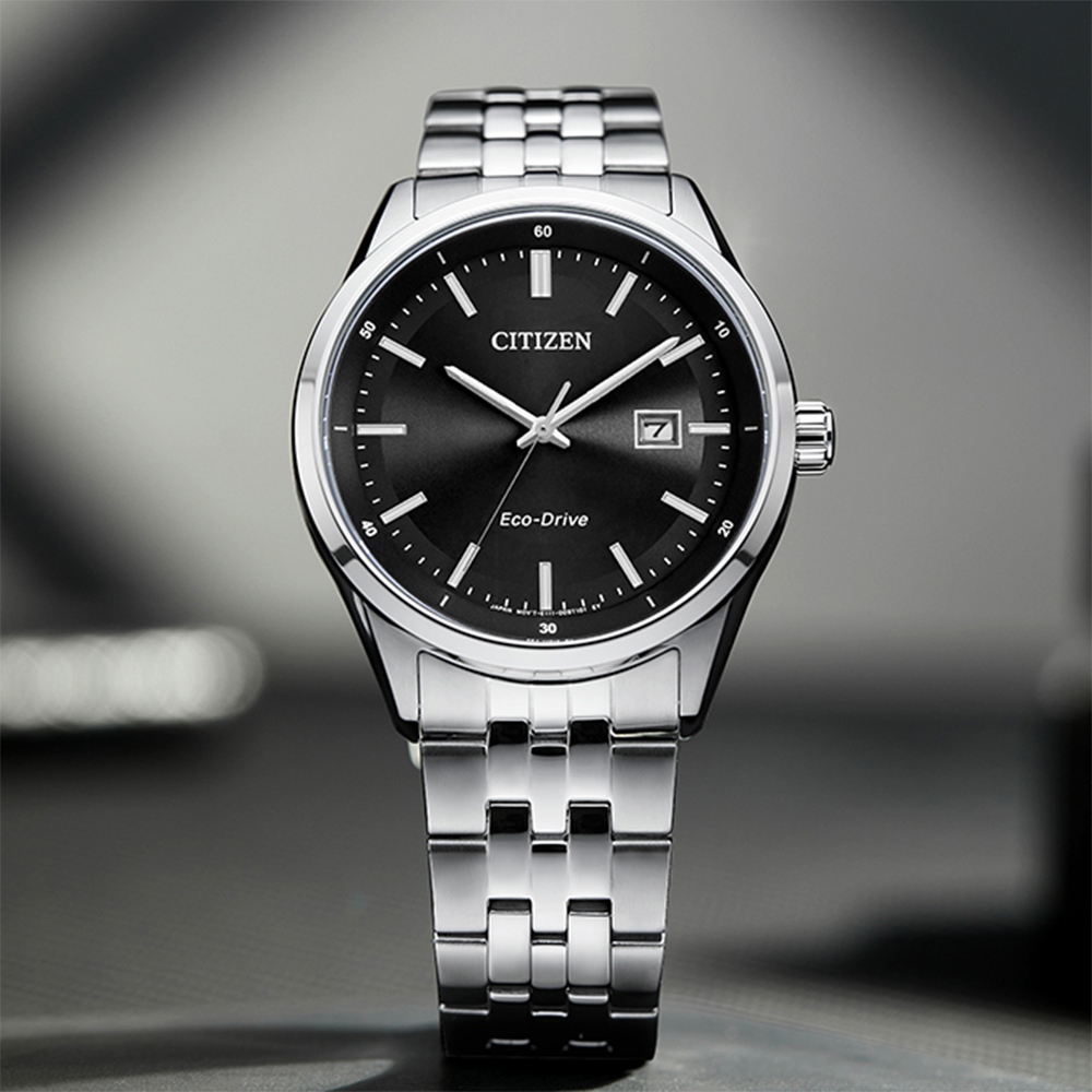 CITIZEN 星辰 光動能經典三針手錶 BM7560-59E, , large