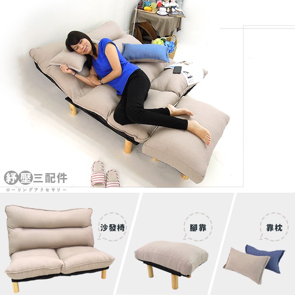 Duke simple style multifunctional double sofa bed chair, , large