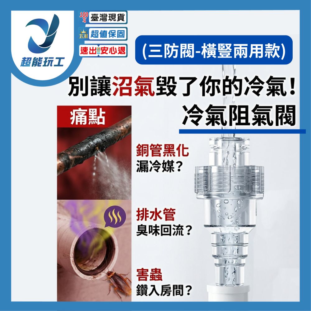 Air conditioner gas shut-off valve (triple-proof valve, horizontal/vertical use), , large