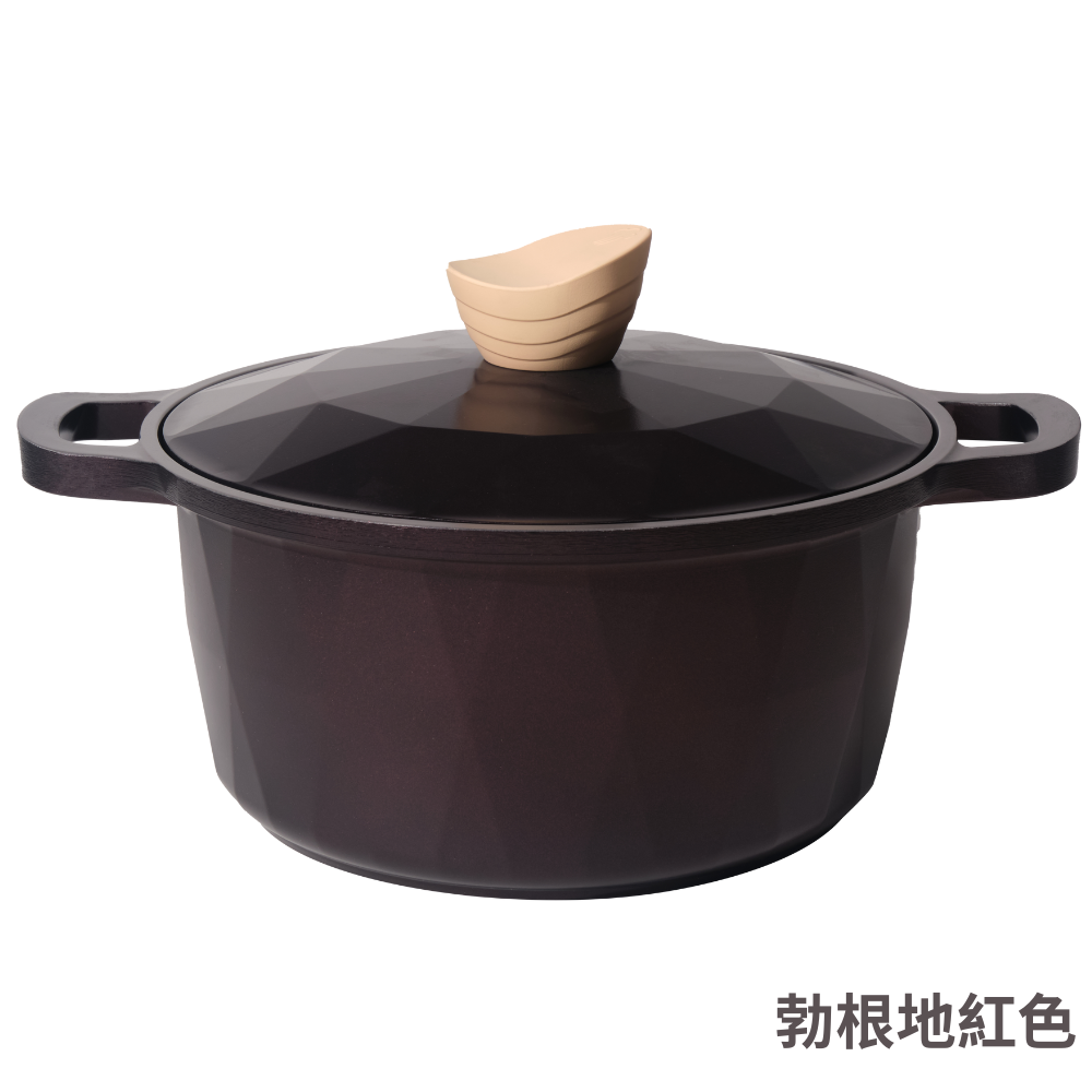 【Korea King】Crystal Ceremic Coated Non-Stick Pot with Glasslid 24cm, , large