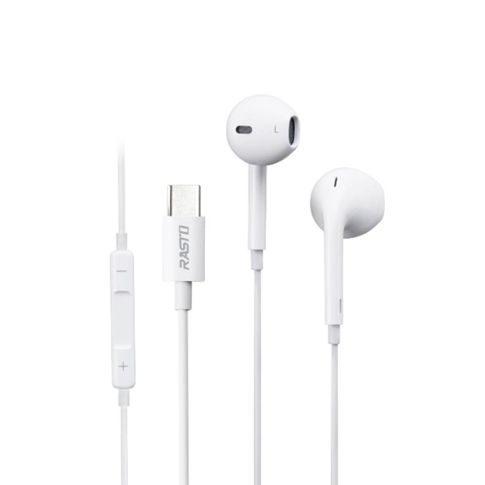 RASTO RS49 Type C In-Line Headphones Ergonomic and comfortable to wear Anti-tangle TPE cable, , large