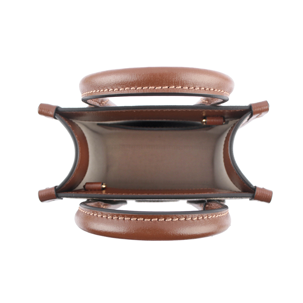 GUCCI Interlocking G 迷你手提/斜背托特包/棕色, , large