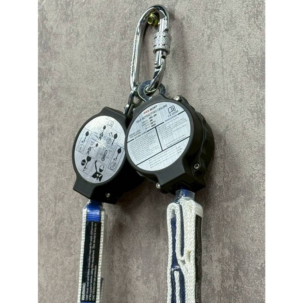 WIN五金 台灣製造FKS BOST SRL-2.0M(單顆) 織帶高空作業防墜器 通過認證CE EN 織帶防墜器 安全帶 捲吊防墜器 防墬器, , large