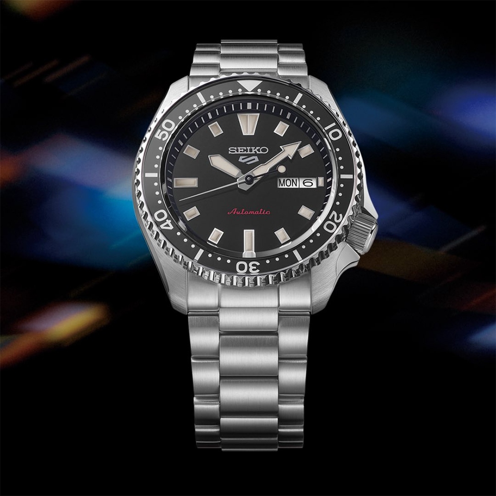 |預售|SEIKO 精工 5 Sports SKX 經典復刻機械錶-銀X黑 SRPL85K1/4R36-17K0D, , large