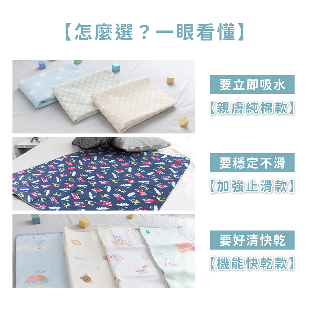 ［熊棉］多功能靜音防水墊｜加強止滑款｜小｜探險小熊｜靜音防水 翻身無聲 乾爽防護 親膚柔軟 安心入睡 好清潔 超止滑, , large