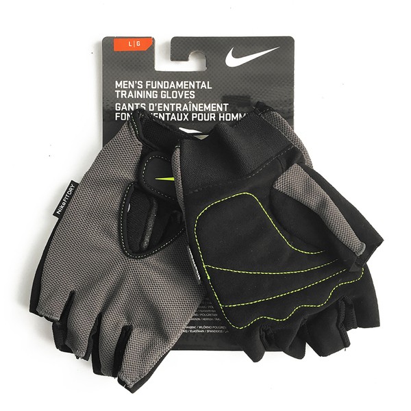 Nike Fundamantal Training Gloves 男 基礎 健力 手套 灰 [NLGB2097LG], , large
