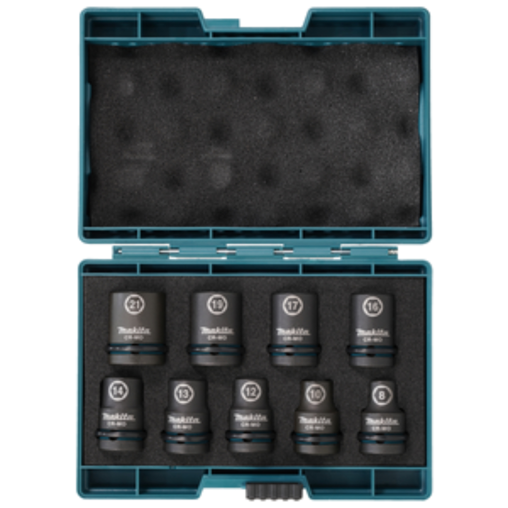 MAKITA牧田 E-16570 四分套筒 手拿盒 套筒 9入