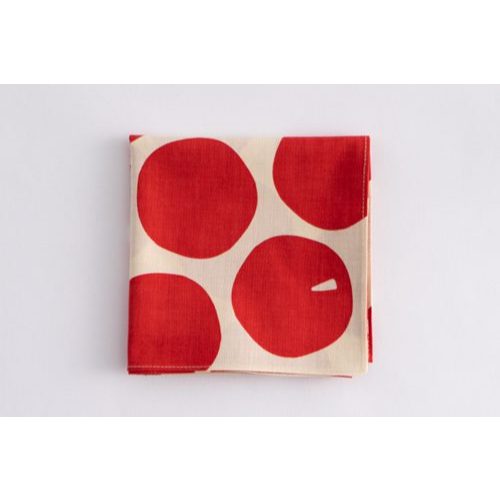 日本製 KAMAWANU Furoshiki 風呂敷/包袱布 全棉 方巾 手巾 多功能手帕 50x50 cm (蘋果), , large