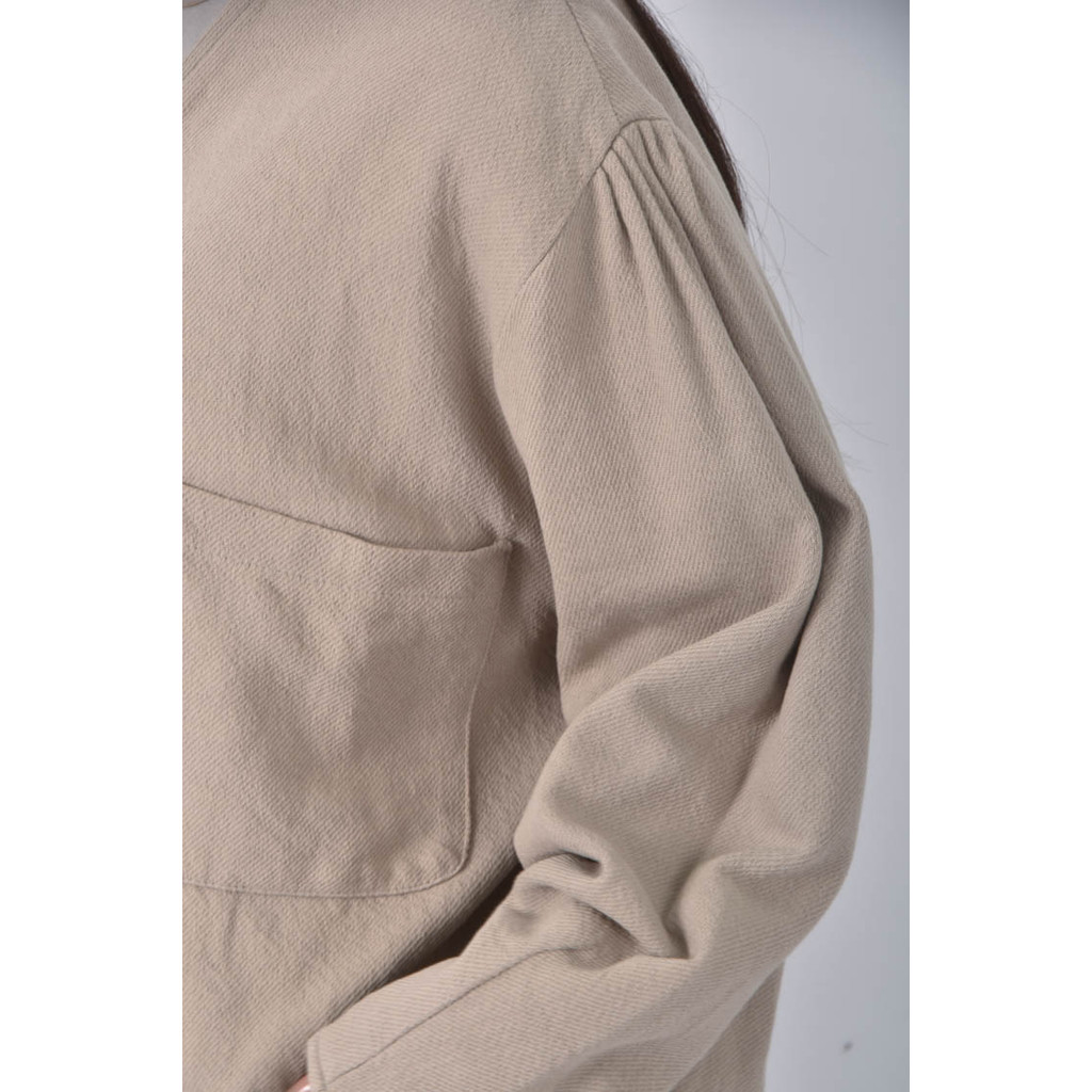 (XL) levely and thisway韓牌排扣杏色外套二手衣, , large