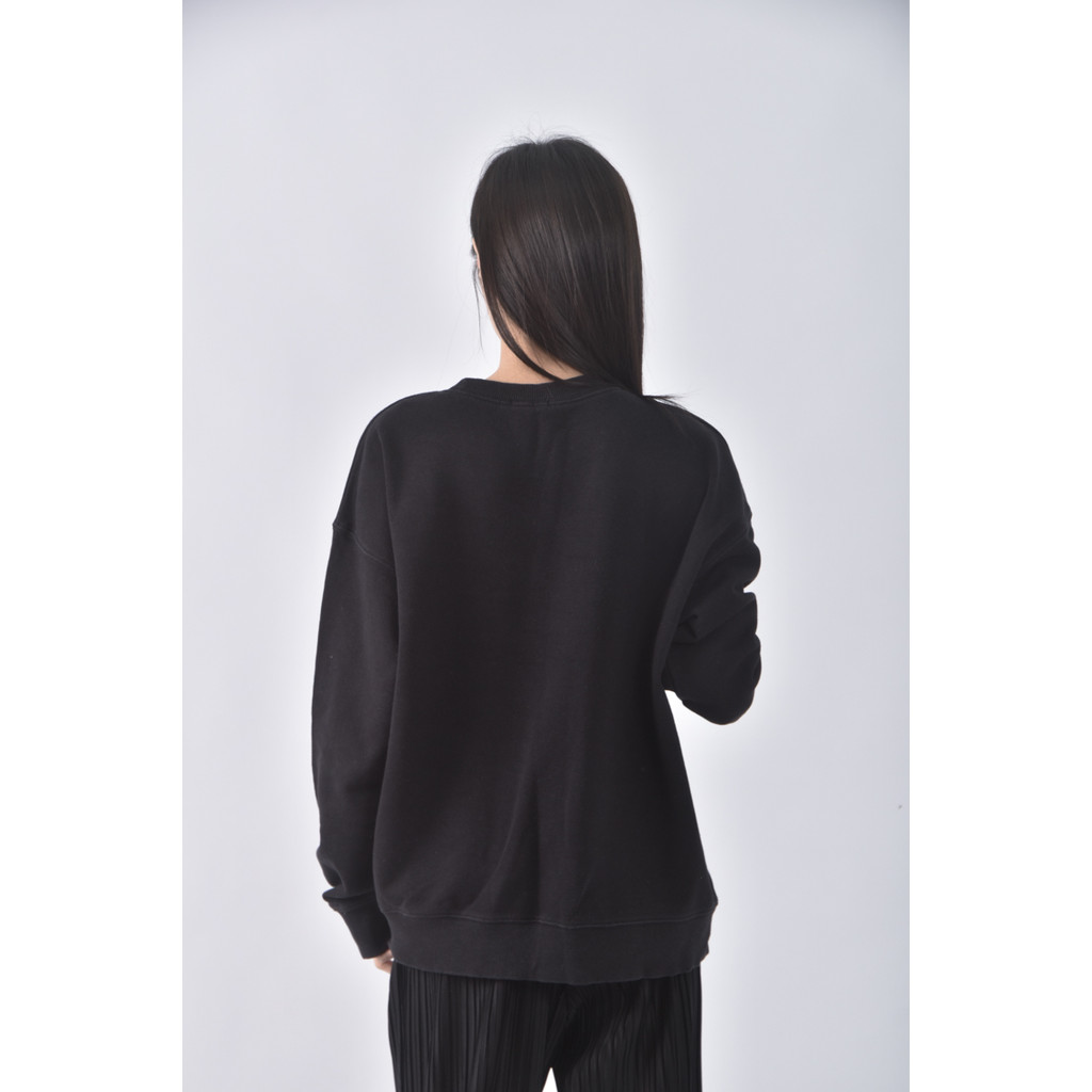 (XL) gu棉質簡約黑色長袖上衣二手衣, , large