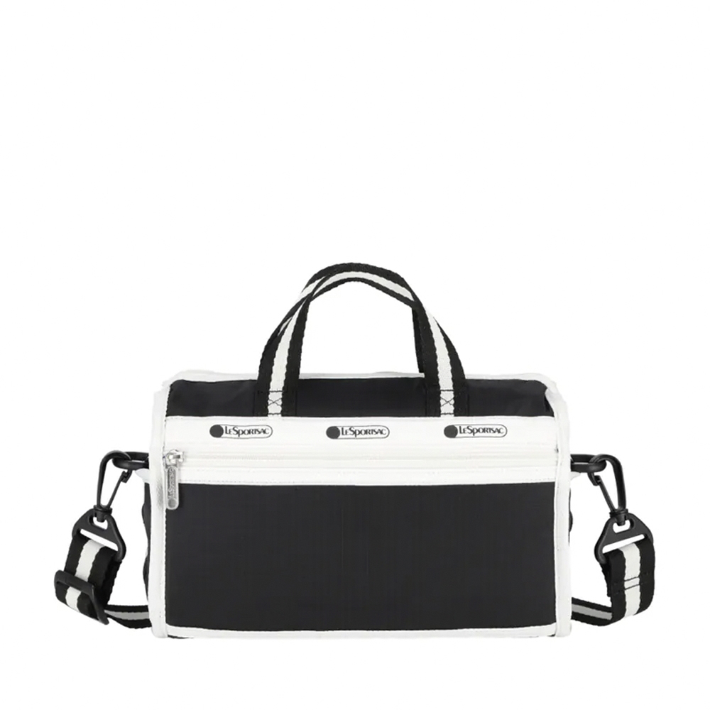|快速出貨|Lesportsac MINI DUFFEL CROSSBODY 迷你筒狀肩背包 -滾邊夜幕黑, , large