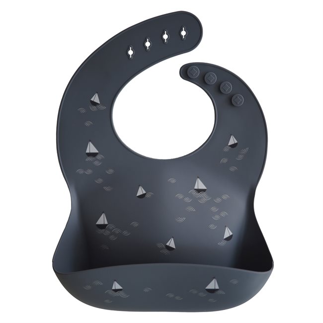Mushie Silicone Bib - Boats, , large