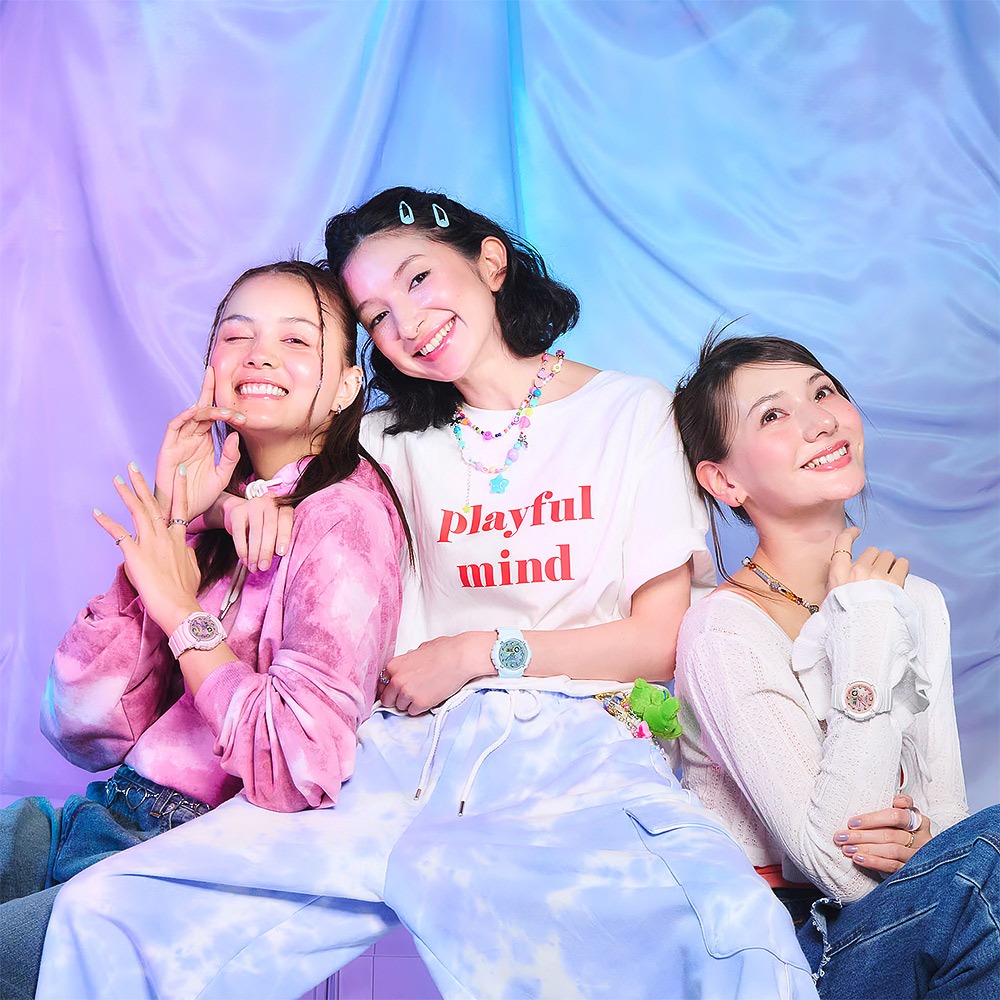 CASIO 卡西歐 BABY-G 扎染圖案雙顯手錶 BGA-280TD-7A, , large